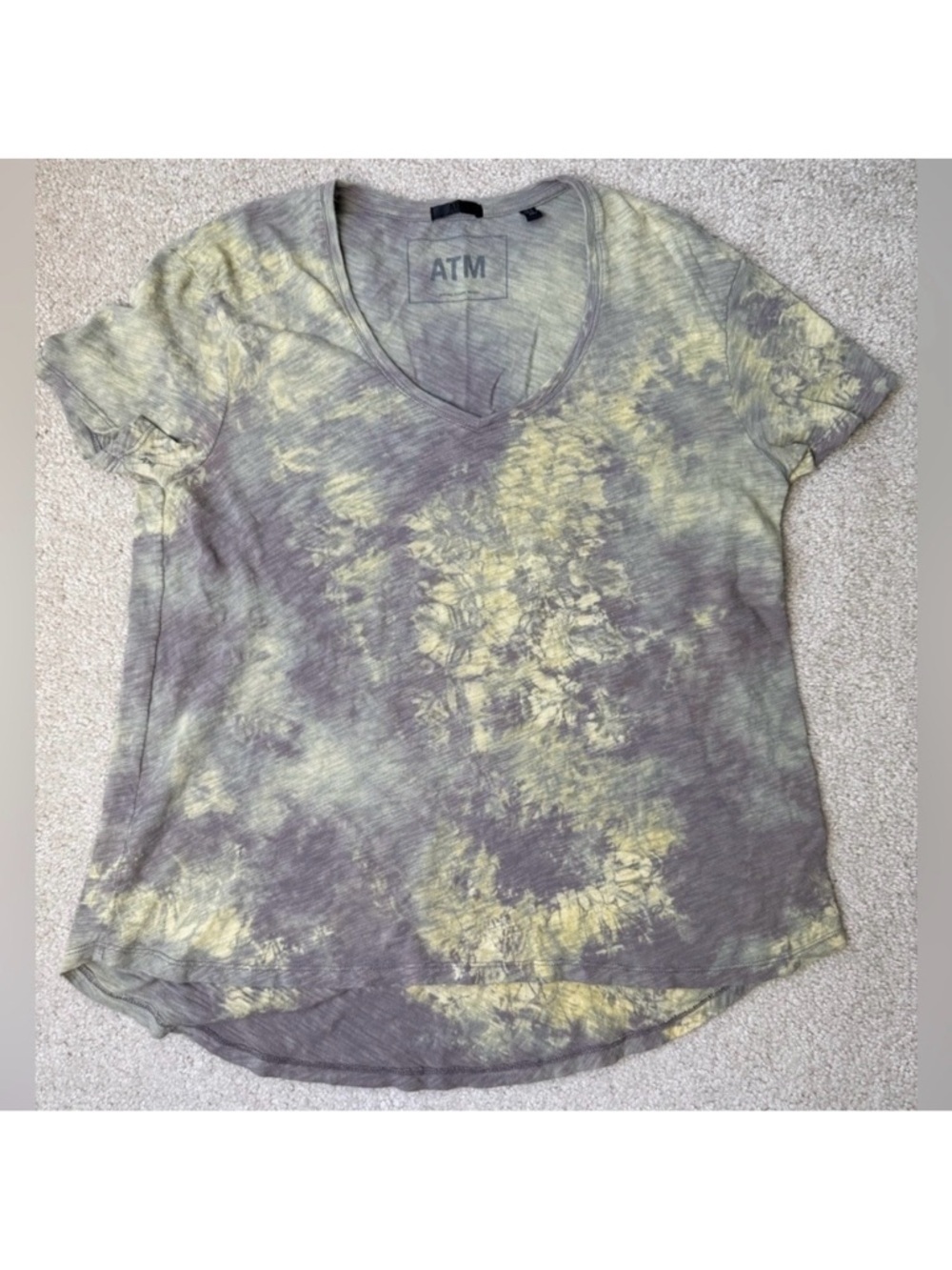 ATM Anthony Thomas Melillo Slub Jersey T-Shirt Tie Dye Short Sleeve Oversized XS